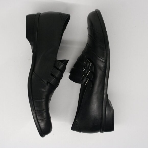 Arnold Churgin Handmade in Italy Black Leather Triple Monk Strap‎ Loafer Sz 38.5 - Picture 5 of 13